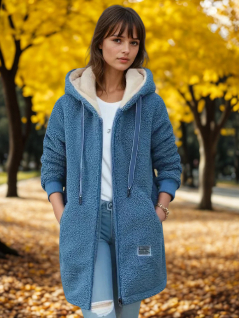 EMI - felpa in pile con cappuccio