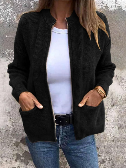 SERENA Maglione con zip a maglia