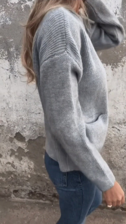 SERENA Maglione con zip a maglia